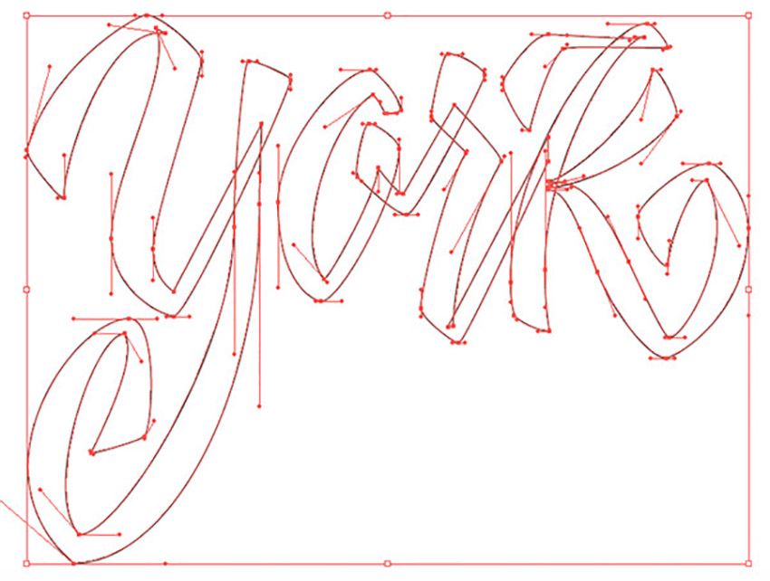 Hand Drawn Lettering Illustrator Tutorial Handling Bezier York Vector