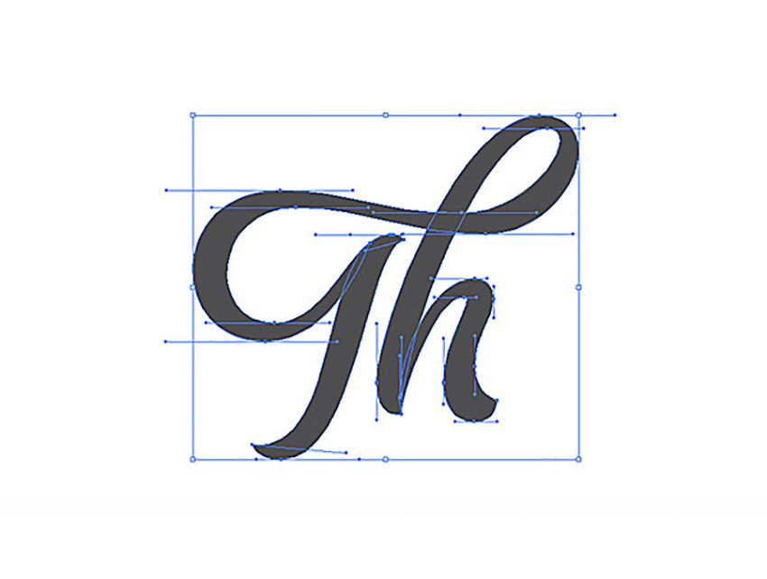 How to Hand Draw Letters Tutorial Handling Bezier The Completed Th Vector