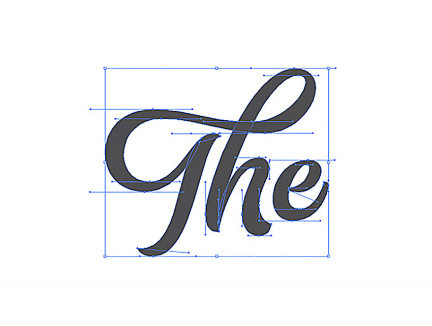 How to Hand Draw Letters Tutorial Handling Bezier The Completed Vector
