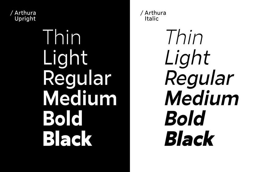 Arthura, fonts like Arial