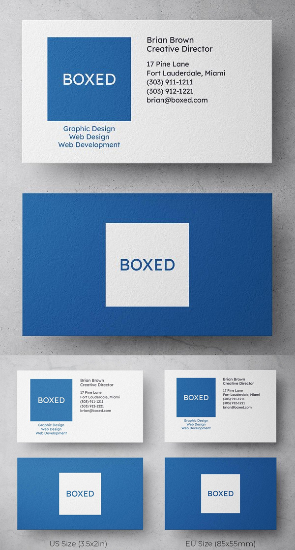 Boxed Design Business Card
