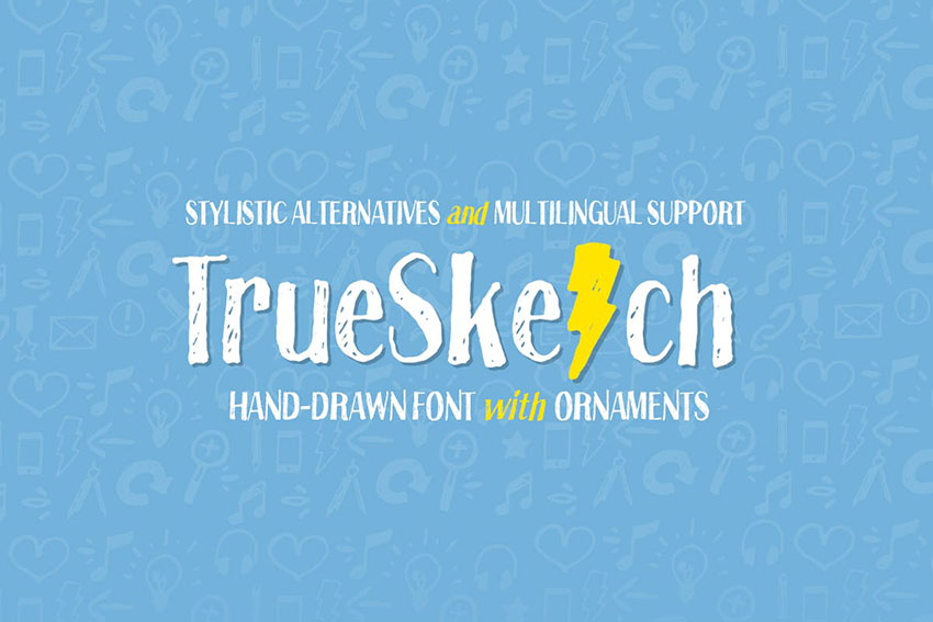 Truesketch Hand Drawn Sketch Font