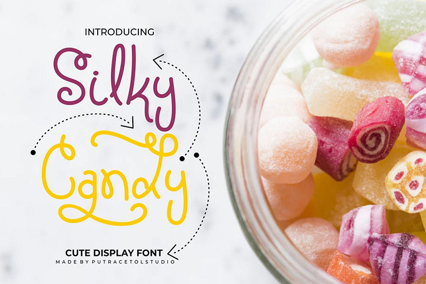 Silky Candy - Cute Sweet Font