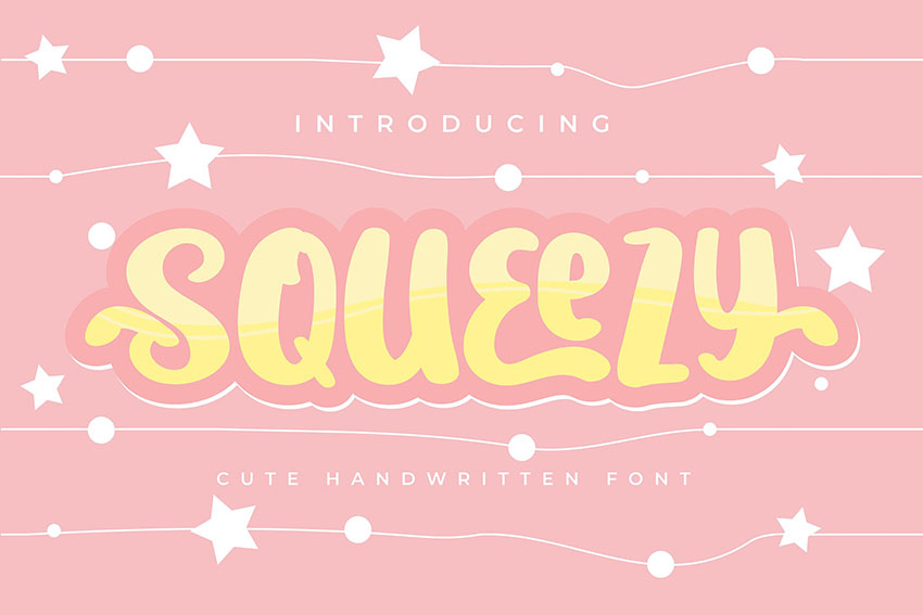 Squeezy | Cute Handwritten Font
