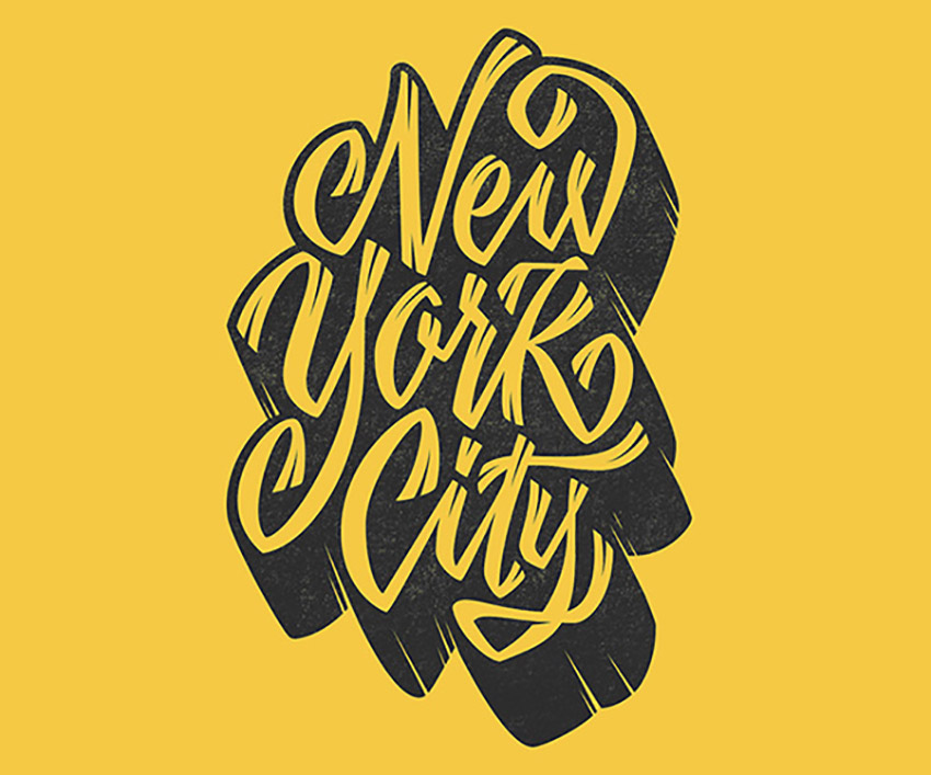 Hand Drawn Lettering Illustrator Tutorial Handling Bezier Finished NYC Vector