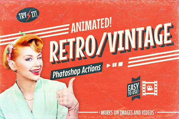 Animated Retro Vintage Film - Photoshop Actions