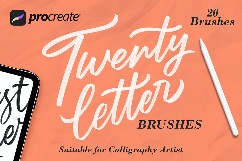 procreate lettering brushes