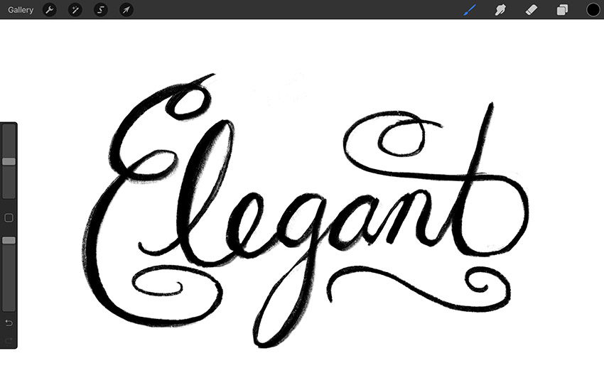 procreate calligraphy template