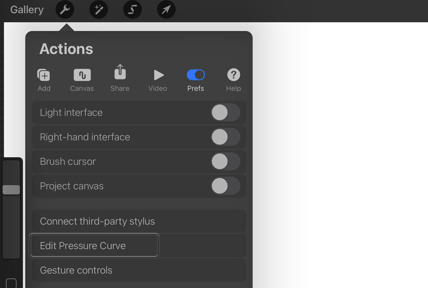 procreate pressure curve