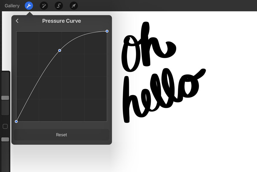 procreate pressure curve