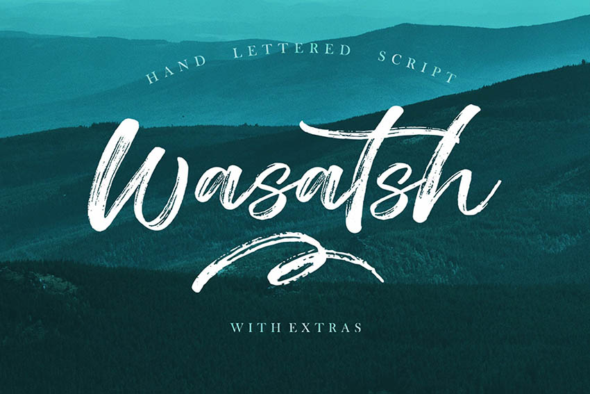 Wasatsh Textured Brush Font