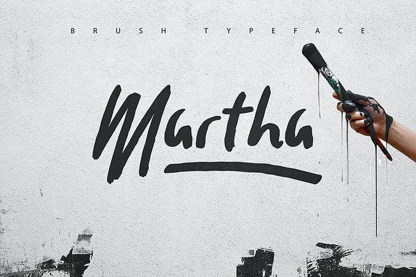 Martha Brush Typeface