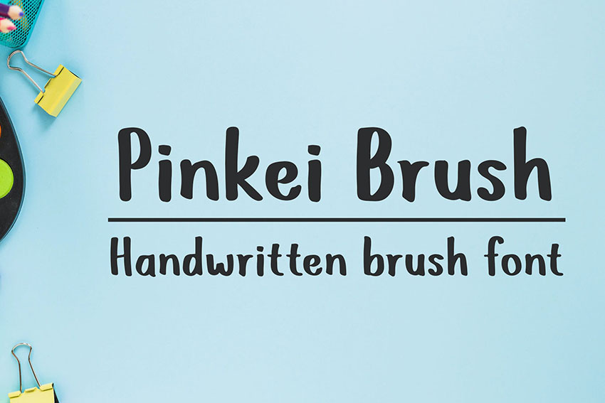 Pinkei Brush - Handwritten Brush Font