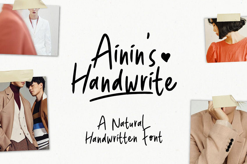 Ainin's Handwrite Font | Playfull Fun Typeface