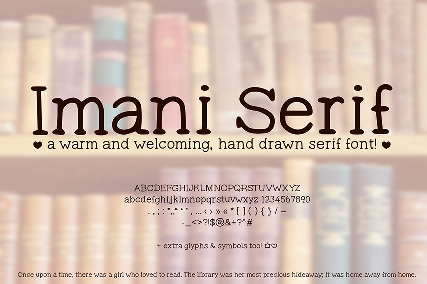 Imani Serif Cute Handwriting Font (Handwritten)