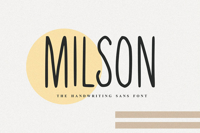 Milson - The Handwriting Sans Font