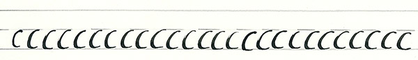 roundhand script - basic curve line