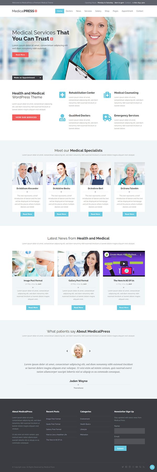 MedicalPress - Health WordPress Theme