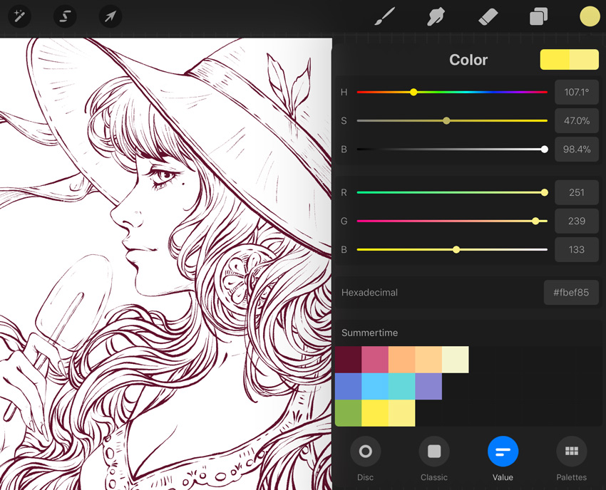 Procreate нарисовать прямоугольник