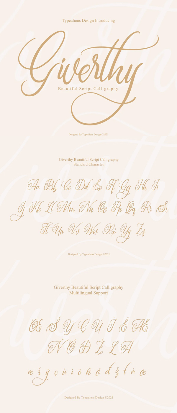 iverthy Script Calligraphy Font