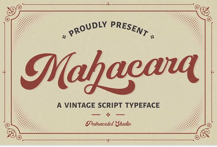Mahacara - Retro Script Font
