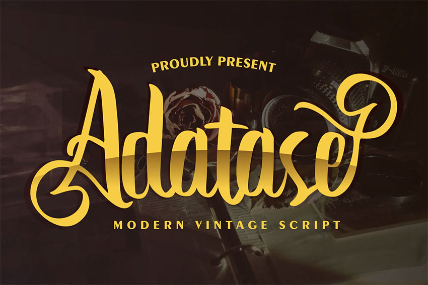 Adatase | Vintage Cursive Font 
