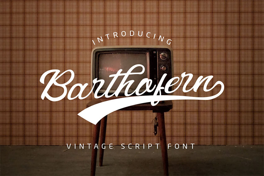 Barthofern - Vintage Script Font Alphabet
