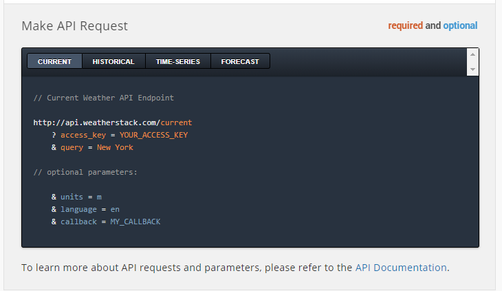 Make API Request