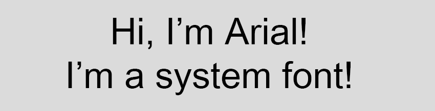 Arial System Font