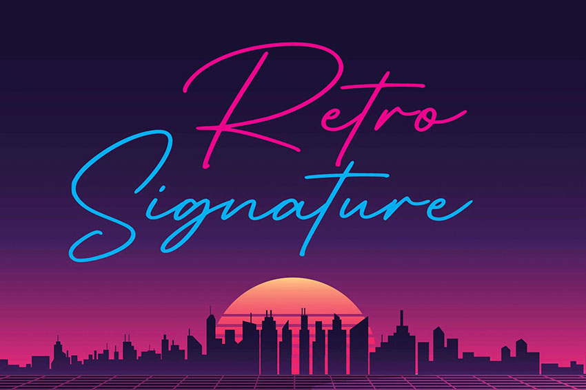 Signature 80s Retro Font