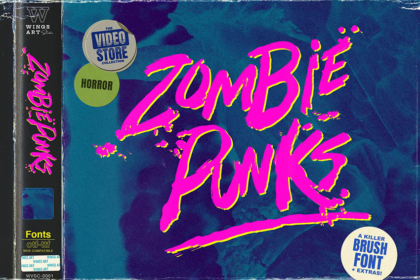 Zombie Punks - The Retro Horror Movie Font