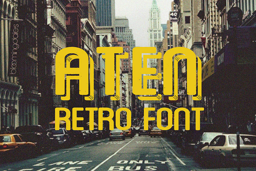 Aten Vintage Look Retro Font