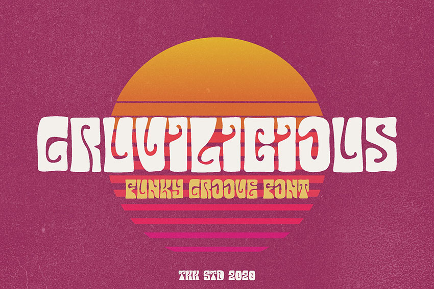 Gruvilicious - Retro Groovy Font