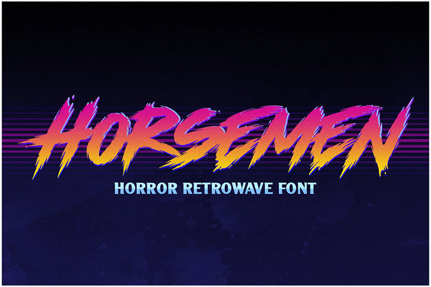 Horsemen - Horror Retrowave Font