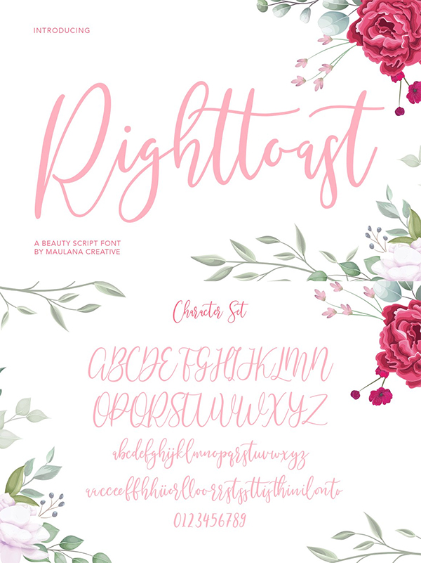 Righttoast Beauty Script Font