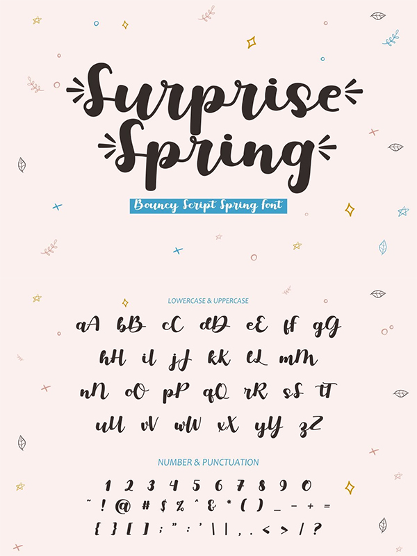 Surprise Spring Bouncy Script Font