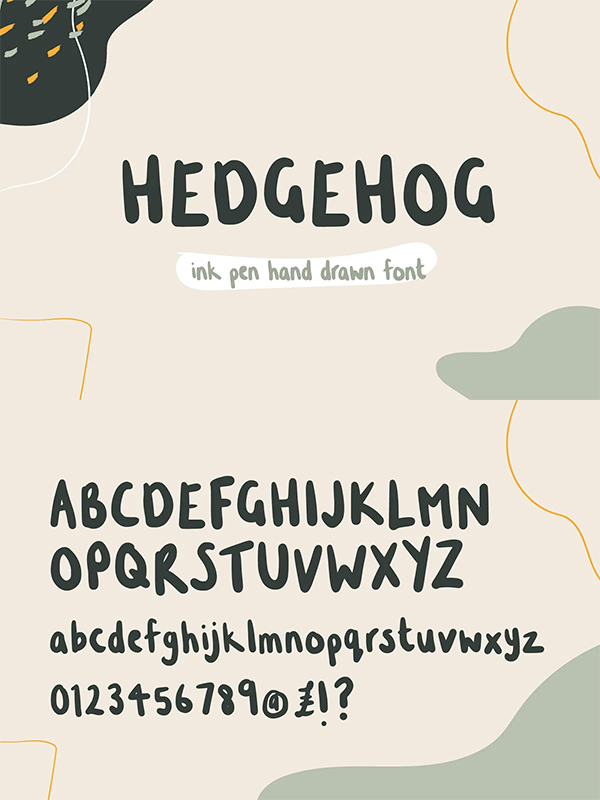 Hedgehog Hand Written Font