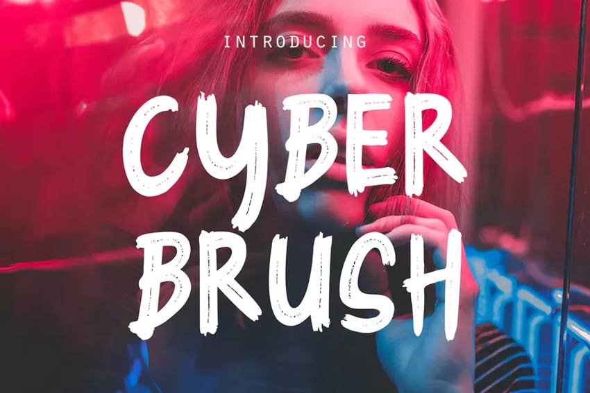 Cyber Brush - Dry Brush Font Download