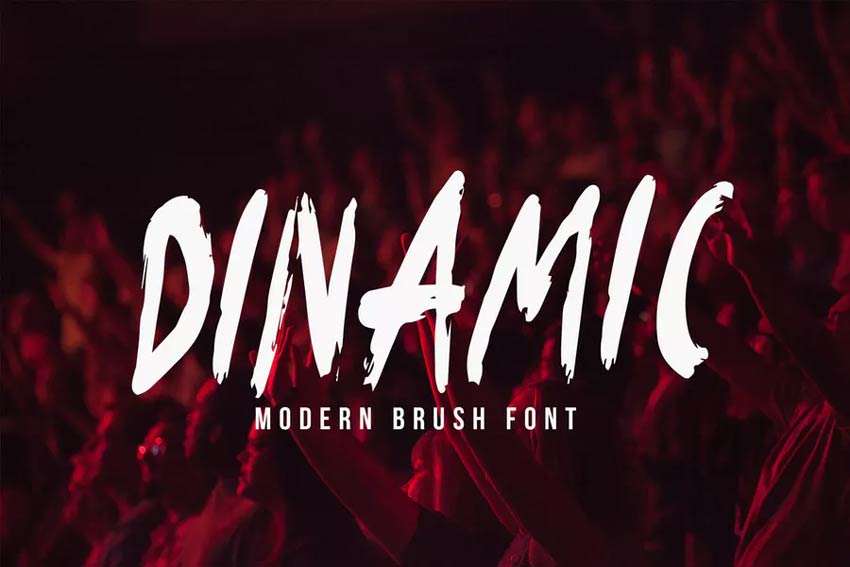 Dinamic Blow Paint Brush Type Font