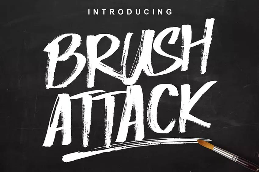 Brush Attack Casual Brush Script Font