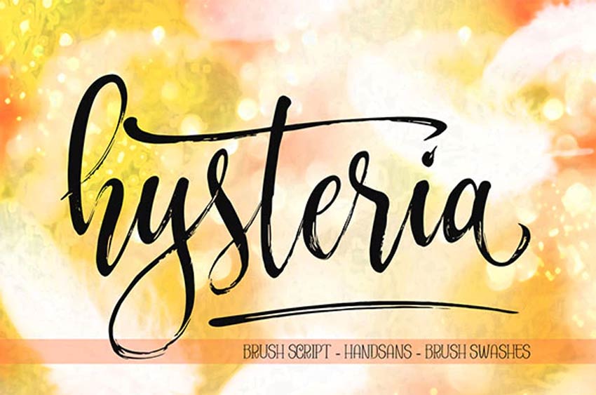 Hysteria Cursive Brush Font