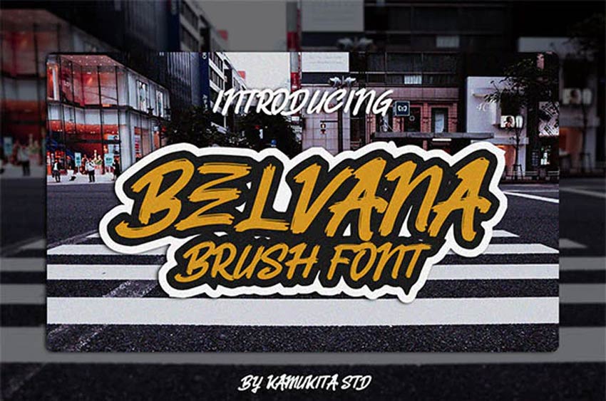 Belvana Brush Style Font