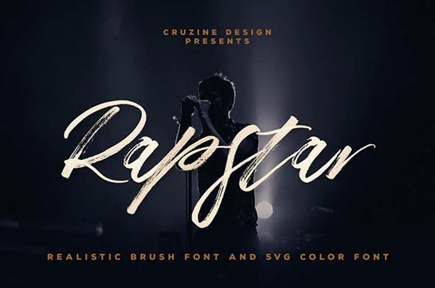 Rapstar Brush Style SVG Font 