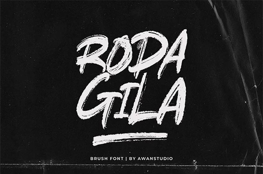 Rodagila Paint Brush Type Font 