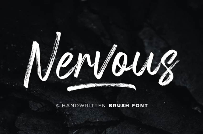 Nervous Cursive Brush Font