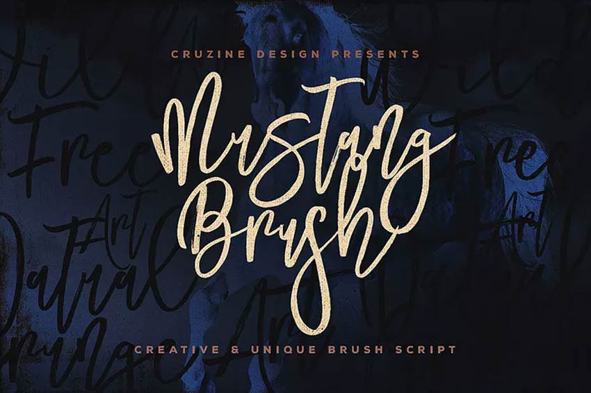 Mustang Cursive Brush Font