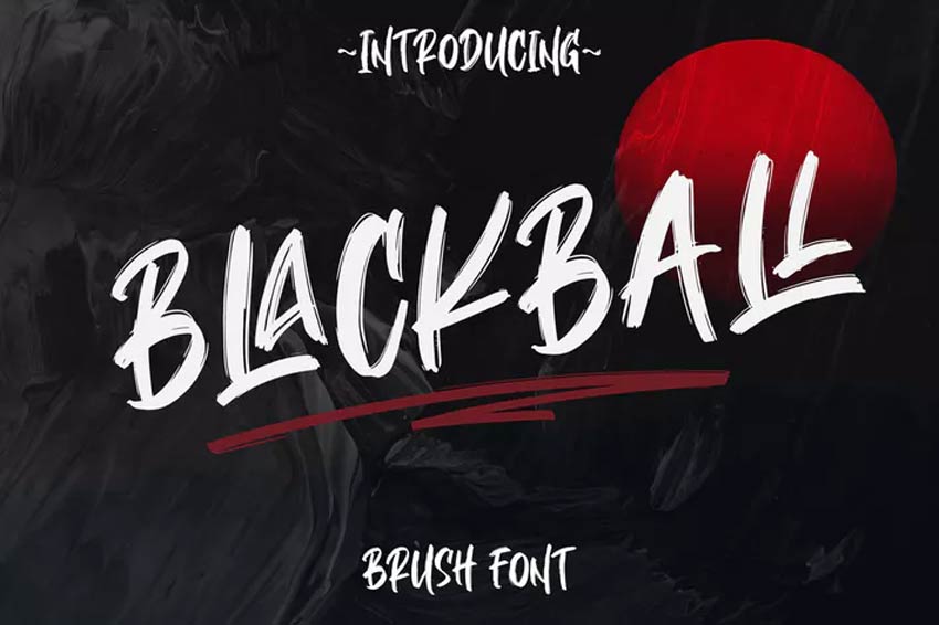 Black Ball Brush Stroke Font Download