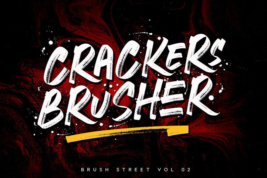 Crackers Brusher Brush Font Download