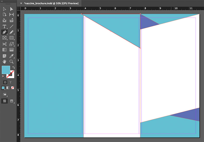 indesign pen tool triangle