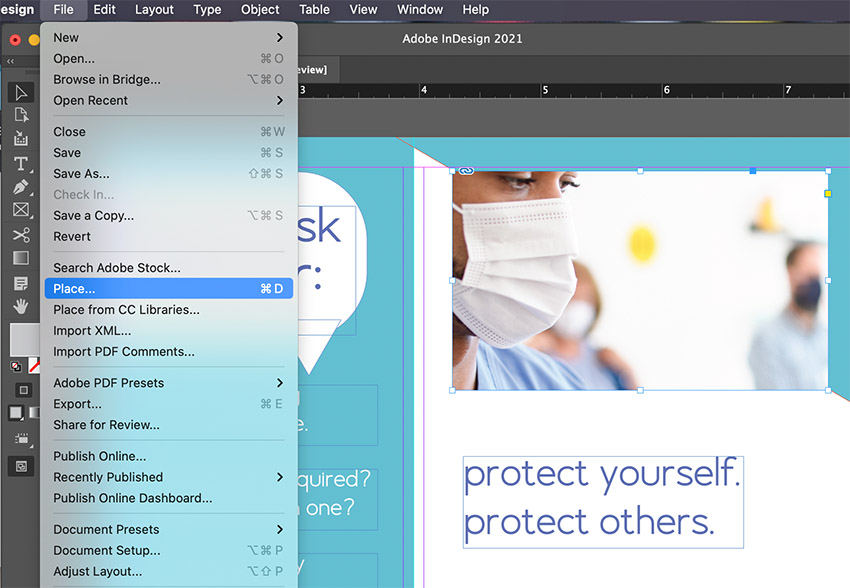 indesign place image